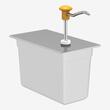 Dispenser sos roșii/ketchup, standard, roșu, din inox 7.25L KD-002-1/3, Kalando