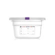 Tava Gastronorm GN 1/9, 176x108x(H) 65 mm, 0.6 litri cu marcaj HACCP, polipropilena, Hendi