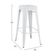 Scaun de bar metalic Melita Rusty