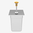 Dispenser sos roșii/ketchup, standard, roșu, din inox 7.25L KD-002-1/3, Kalando