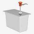 Dispenser sos roșii/ketchup, standard, roșu, din inox 7.25L KD-002-1/3, Kalando