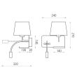 Lampa perete alba Hold - ACB Iluminacion