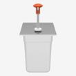 Dispenser sos roșii/ketchup, standard, roșu, din inox 7.25L KD-002-1/3, Kalando