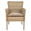 Scaun aluminiu cu manere Rattan bej
