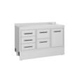 Masa de lucru neutra din inox cu 3 usi FRENOX pentru bar, 360 lt