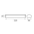 Bagheta LED Aldo, 20W, crom, 52cm - ACB Iluminacion