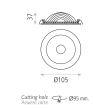 Spot fix LED incastrat Iro, 10cm, alb, rotund, IP20 - ACB Iluminacion