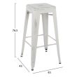 Scaun de bar metalic Melita Rusty