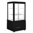 Vitrina rece pt prezentare, neagra, 58 lt, interval temp. 2-6 gr C, 170 W, 2 rafturi reglabile pe inaltime, ARKTIC by Hendi, 452x406x(H)816 mm, Clasa energetica C