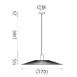Pendul Pamela, 1xE27, 70 cm - ACB Iluminacion