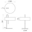 Veioza neagra 1xE27 Clip  - ACB Iluminacion