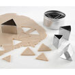 Set triunghiular pentru taiere aluat, Hendi, 6 buc, inox, marimi diferite, inaltime forma 50 mm