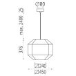 Pendul Bauhaus, 45 cm - ACB Iluminacion