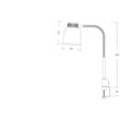 Lampa pentru mentinere mancare calda, cu baza tip clema Focus LPF
