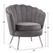 Scaun de catifea Burgundy