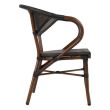 Scaun aluminiu Bamboo Look maro