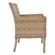 Scaun aluminiu cu manere Rattan bej