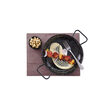 Tigaie paella cu 2 manere, otel emailat, 24 cm diametru x 4 cm inaltime , Hendi, potrivita si pentru servire
