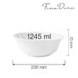 Bol salata Bianco 1245 ml,  Fine Dine 