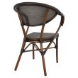 Scaun aluminiu Bamboo Look maro