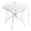 Masa rotunda metalica Amore