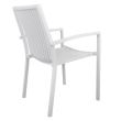 Scaun aluminiu cu manere Alb