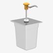 Dispenser sos roșii/ketchup, standard, roșu, din inox 3L KD-002-1/6, Kalando