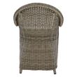 Scaun aluminiu cu manere Rattan