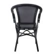 Scaun aluminiu Bamboo Look negru