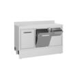Masa de lucru neutra din inox cu 3 usi FRENOX pentru bar, 360 lt