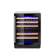 Dulap frigorific pentru vin cu reglare temperatura in 2 zone, 46 sticle,Hendi  133 litri, 220-240V/90W, 595x588x(H)820 mm