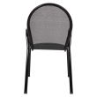 Scaun metalic cu manere negru