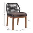 Scaun din aluminiu Bamboo Look cu sfoara