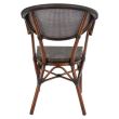 Scaun aluminiu Bamboo Look maro