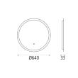 Oglinda cu LED Petra, 32W, senzor touch - ACB Iluminacion