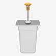 Dispenser sos roșii/ketchup, standard, roșu, din inox 3L KD-002-1/6, Kalando