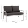 Set canapea din aluminiu cu doua locuri