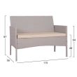 Set de 4 piese din ratan pentu exterior
