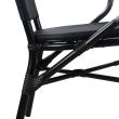 Scaun aluminiu Bamboo Look negru
