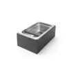 Recipient pentru zat cafea in cadru de lemn, Hendi, otel inoxidabil, 275x175x(H)110 mm
