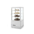 Vitrina rece pt prezentare, alba, 68 lt, interval temp 0-12 gr C, 170 W, 3 rafturi reglabile pe inaltime, ARKTIC by Hendi, 452x406x(H)891 mm, Clasa energetica C