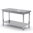 Masa de lucru centrala, cu raft, dimensiuni 1400x600x(H)850 mm