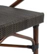 Scaun aluminiu Bamboo Look maro