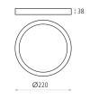 Plafoniera LED Sky Spot 22 cm - ACB Iluminacion