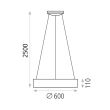 Pendul LED Dilga 60 cm, alb - ACB Iluminacion