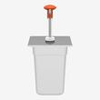 Dispenser sos roșii/ketchup, standard, roșu, din inox 3L KD-002-1/6, Kalando