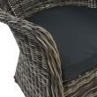 Scaun aluminiu cu manere Rattan