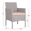Set de 4 piese din ratan pentu exterior