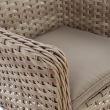 Scaun aluminiu cu manere Rattan bej