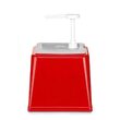 Dispenser de sos cu pompa,Hendi 2.5 L, rosu, 230x210x(H)250 mm